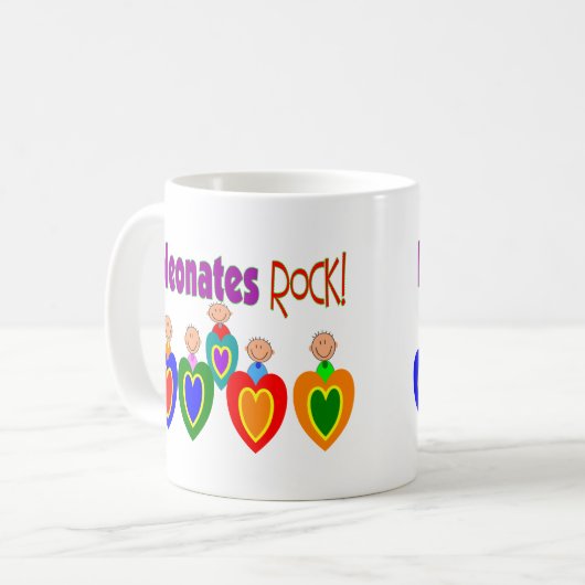 Neontalのナースのギフトの"新生児の石! " コーヒーマグカップ (正面左)