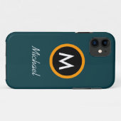 Neotericモノグラムの名前のテンプレート Case-Mate iPhoneケース (裏面(横))