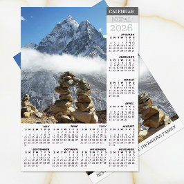 Nepal 2026 Calendar Card, Ama Dablan, Sagarmatha シーズンカード