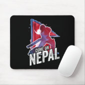 Nepal Cricket Jersey Nepali Flag Supporter Cricket マウスパッド (マウス)