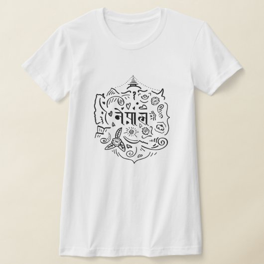 Nepal Doodle Tシャツ (レイダウン)