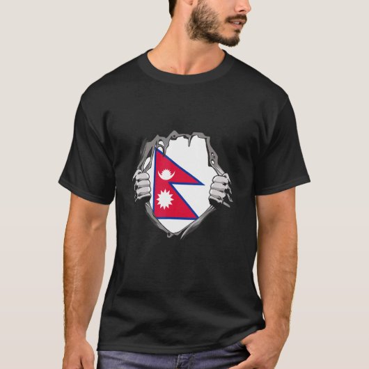 Nepal flag tシャツ (正面)
