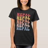 Nepal Groovy Retro Nepali Tシャツ (正面)