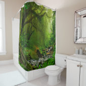 Nepal jungle with riverjungle,forest,ground,river, シャワーカーテン (インサイチュ)