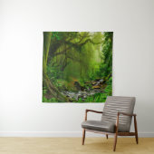 Nepal jungle with riverjungle,forest,ground,river, タペストリー (インサイチュ)