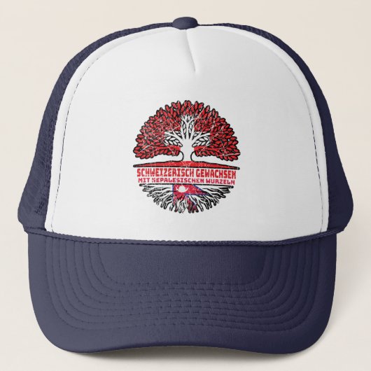 Nepal Nepalesisch Schweizer Schweiz Baum Wurzel キャップ (正面)