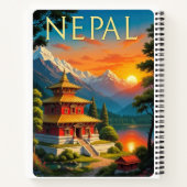 Nepal Travel Poster ノートブック (裏面)