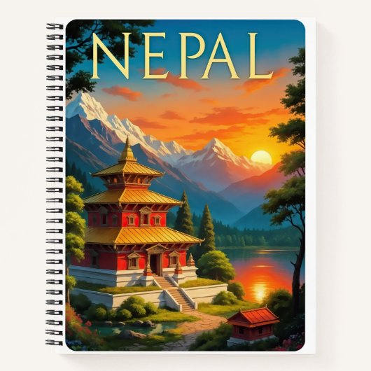 Nepal Travel Poster ノートブック (正面)