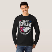 Nepalese Nepal Nepalese Flag Half Nepalese Tシャツ (正面フル)
