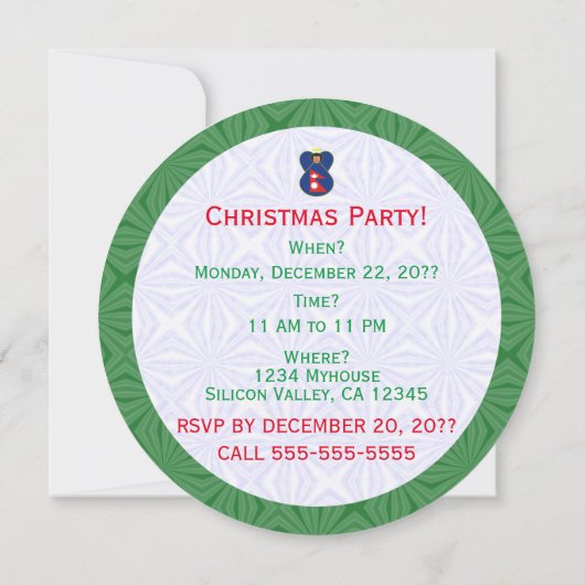 Nepali Angel Christmas Flag Personalized  招待状 (裏面)