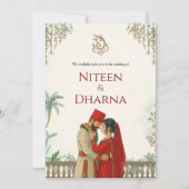 Nepali Wedding Card Elegant Nepali Wedding 招待状 (正面)