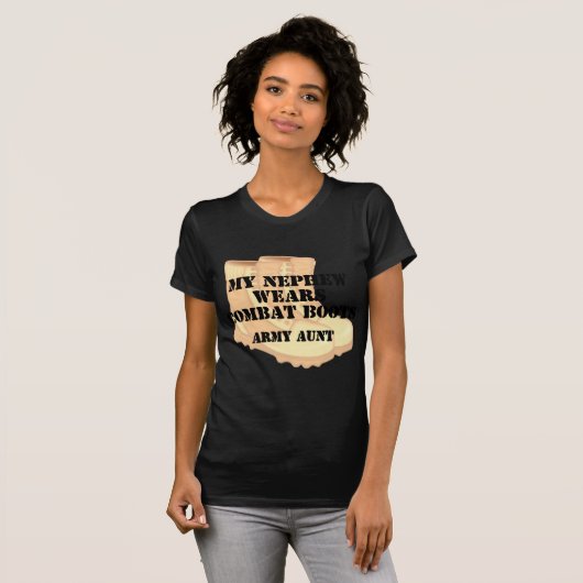 Nephew Desert軍隊の叔母さんの戦闘用ブーツ Tシャツ (正面フル)