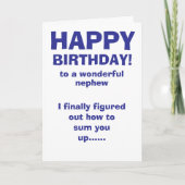 nephew happy birthday greeting card カード (正面)