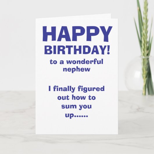 nephew happy birthday greeting card カード (正面)