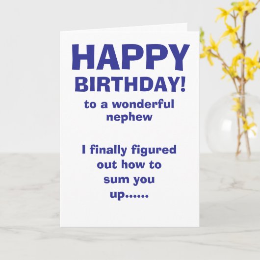 nephew happy birthday greeting card カード (黄色い花)