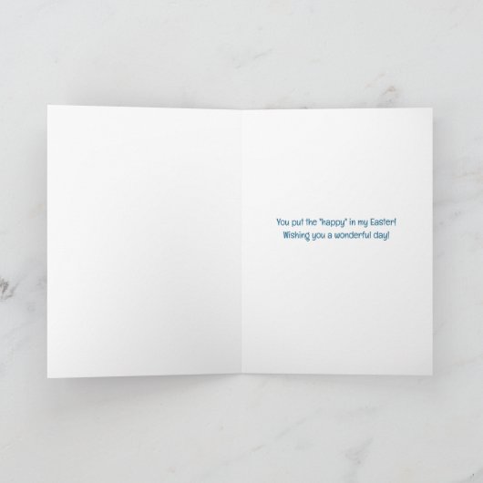 Nephew Happy Easter with Cute Bunny カード (内部)