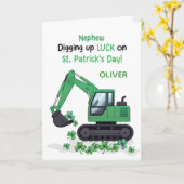 Nephew St Patricks Day Construction Truck カード (黄色い花)