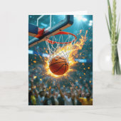 Nephew's Birthday Flaming Basketball In the Net カード (正面)