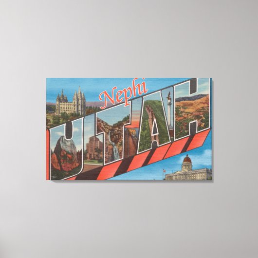 Nephi, UtahLarge Letter ScenesNephi, UT キャンバスプリント (正面)