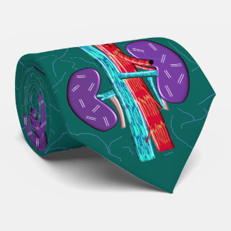 Nephrologistのタイのユニークでアートな腎臓のデザイン#17 ネクタイ