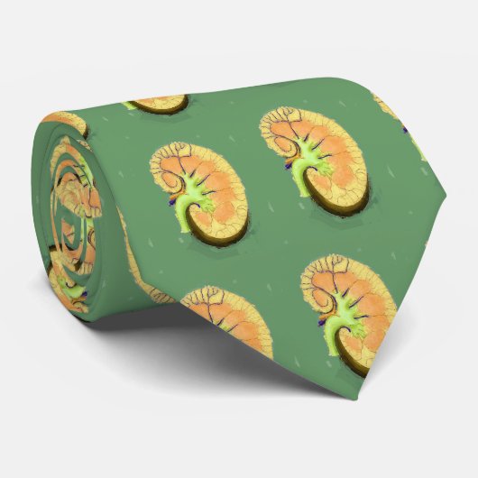 Nephrologistのネクタイ、ユニークな腎臓のデザイン ネクタイ (ロール)