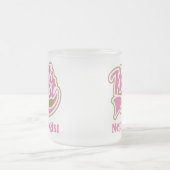 Nephrologistのピンクのギフト フロストグラスマグカップ (中央)