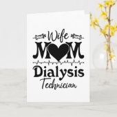 Nephrology Tech Nurse Wife Mom Dialysis Technician カード (黄色い花)