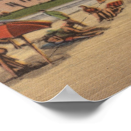 Neptuneビーチ, FL -海フロントホームの表示 ポスター (角)