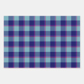 Neptune and Gulf Blue Plaid ラッピングペーパーシート (正面)