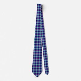 Neptune and Gulf Blue Plaid Neck Tie ネクタイ
