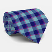 Neptune and Gulf Blue Plaid Neck Tie ネクタイ (ロール)