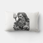 Neptune God - Black Marble Art ランバークッション (裏面)