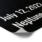 Neptune James Webb写真NIRCamイメージホワイト文字 ポスター (角)