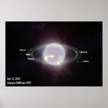 Neptune James Webb写真NIRCamイメージホワイト文字