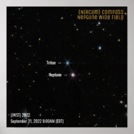 Neptune NIRCamワイドJames Webb望遠鏡JWST ポスター