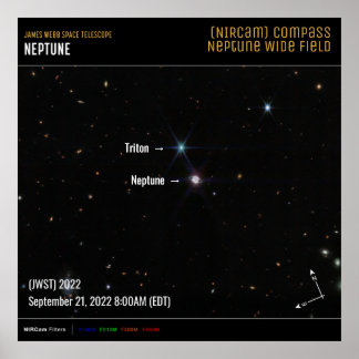 Neptune NIRCam Compass James Webb望遠鏡JWST ポスター