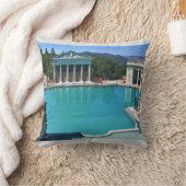 Neptune Pool at Hearst Castle, San Simeon, CA クッション (ブランケット)