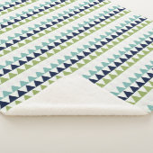 Neptune、Seashell、Green、Navyの三角形 シェルパブランケット (3/4)