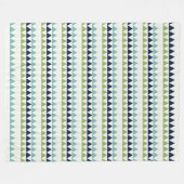 Neptune、Seashell、Green、Navyの三角形 フリースブランケット (正面(横))