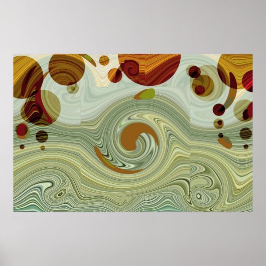 Neptune's MOONS -抽象芸術ポスター ポスター (正面)