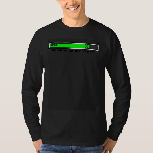 Nerd ex Nihilo STR 筋力トレーニング ゲーミングRPG Tシャツ (正面)
