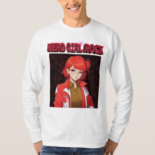 Nerd Rock Girl Tシャツ (正面)