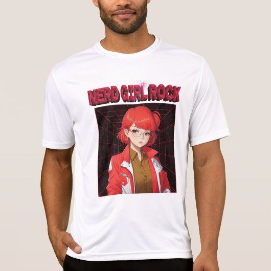 Nerd Rock Girl T-Shirt Tシャツ (正面)