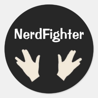 NerdFighterステッカー – DFTBA ラウンドシール