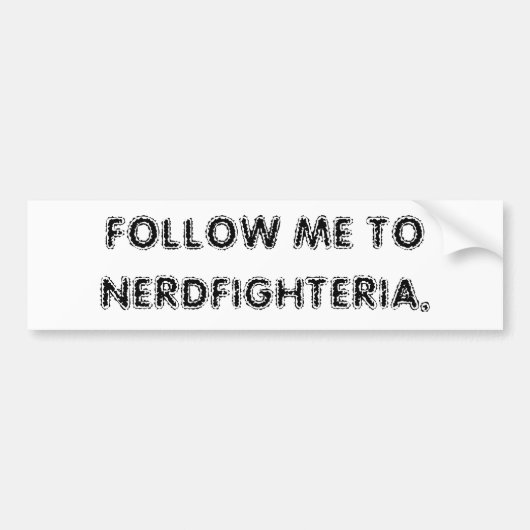 Nerdfighteria.に私を後を追って下さい バンパーステッカー (正面)