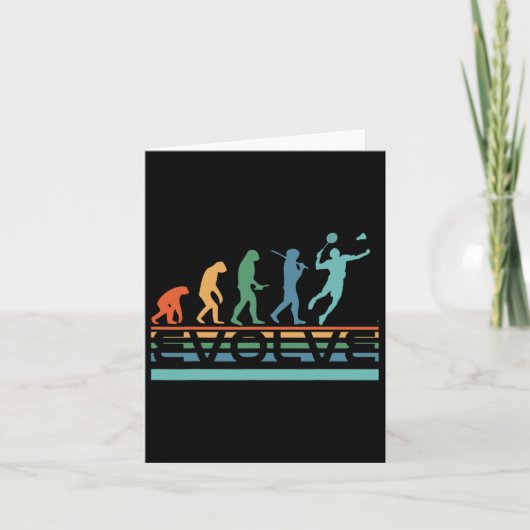 Nerdyおもしろい Evolve Dminton Player Evolutionスポーツ カード (正面)