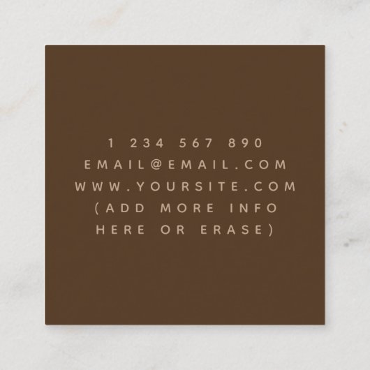 Nerdyアンティークヴィンテージメガネ認定キッズターター スクエア名刺 (裏面)