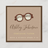 Nerdyアンティークヴィンテージメガネ認定キッズターター スクエア名刺 (正面)