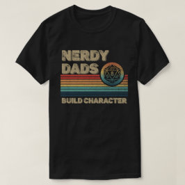 NerdyパパビルドキャラクターおもしろいRPGゲーマーパパ Tシャツ