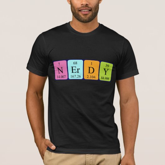 Nerdy周期表のワードシャツ Tシャツ (正面)
